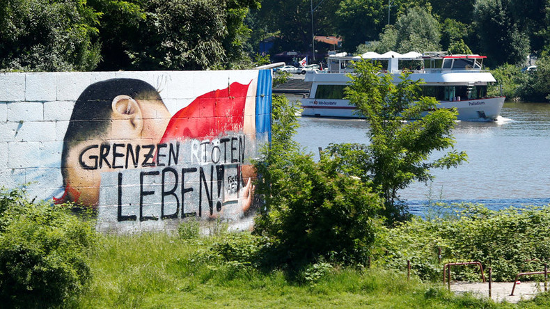 Mural of drowned Syrian toddler vandalized in Germany