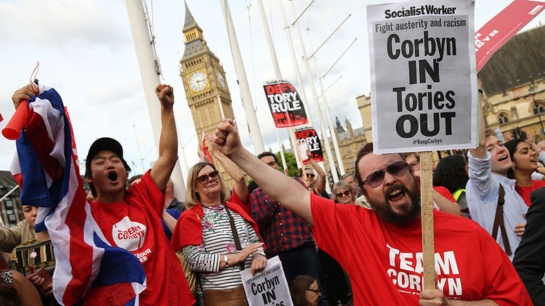 #KeepCorbyn! Grassroots protest to defend Labour chief amid mass cabinet resignations (VIDEO)