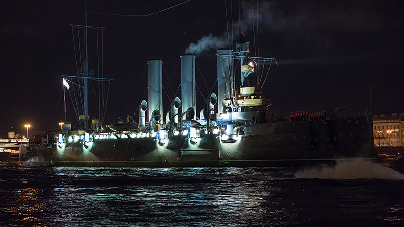 Russian revolution icon, cruiser Aurora, makes spectacular comeback in St. Petersburg (VIDEO, PHOTO)