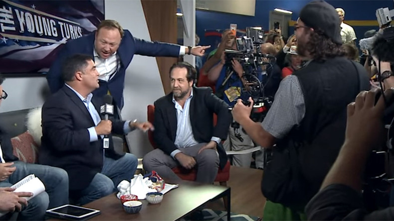 Alex Jones storms Young Turks show, nearly gets into fight on air (VIDEO)