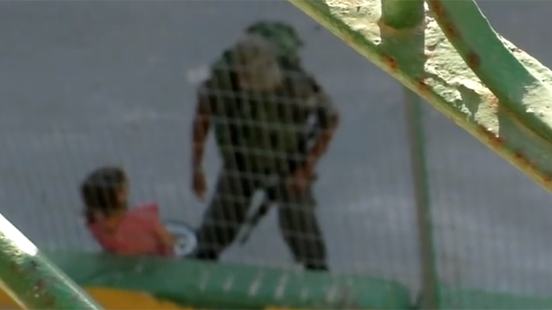 Armed Israeli Border Police bully 8-yo Palestinian girl, confiscate bike (VIDEO)
