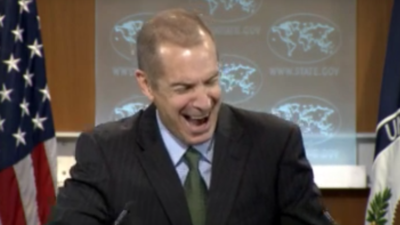 Transparency? Ha! US State Dept spokesman laughs hysterically at press briefing (VIDEO)