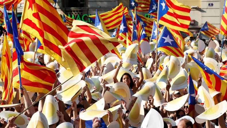 Hundreds of thousands rally to push for Catalonia’s independence from Spain (VIDEO, PHOTOS)