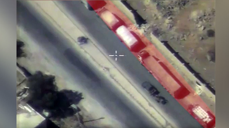 Militants on pickup with mortar use Aleppo aid convoy as cover, Russian MoD shows (VIDEO)