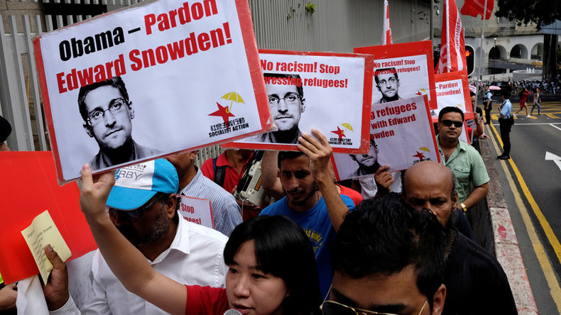 ‘Pardon Snowden!’ Hong Kong refugees march on US consulate (PHOTOS)