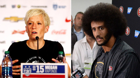 US women's soccer star Rapinoe joins Kaepernick anthem protest 