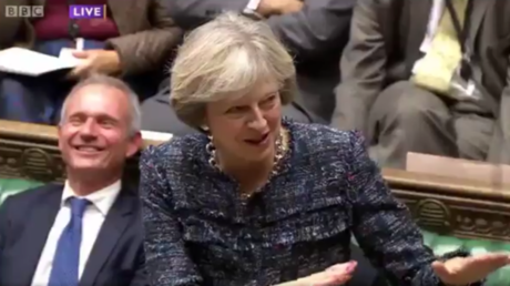 Did she just say that? Theresa May drops sexual innuendo, sends Parliament into fits of giggles