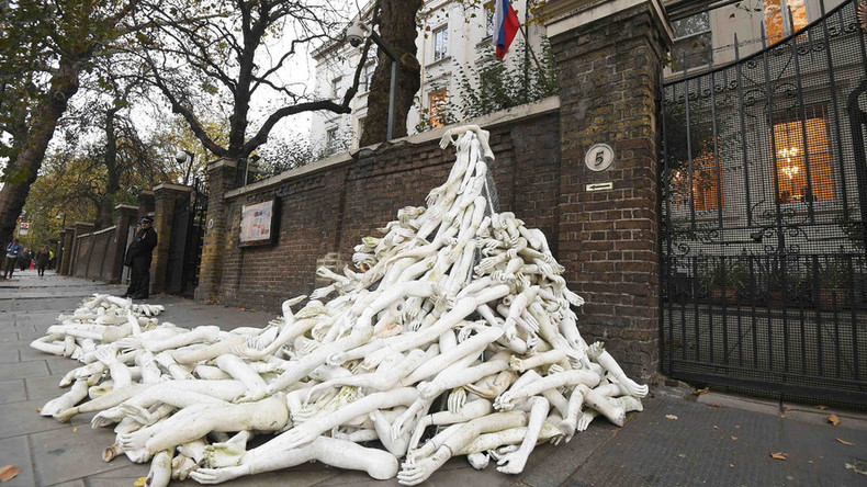  ‘Mannequin limb’ protest: Russian ambassador concerned by UK’s unwillingness to protect embassy