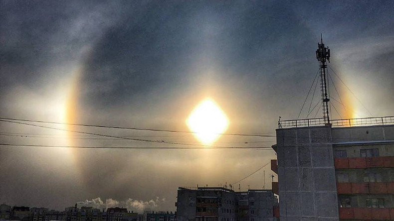 Breathtaking beauty of halo effect graces Russia's North (PHOTOS)