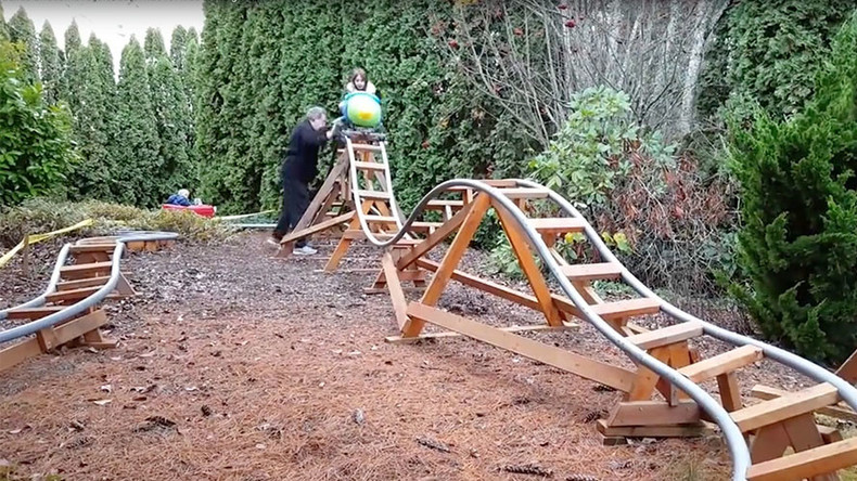 Frontrunner for ‘World’s Greatest Grandad’ builds awesome backyard theme park (VIDEO)