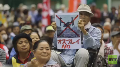 ‘No Ospreys in our skies!’ Okinawa governor leads mass protest against US military bases (VIDEO)