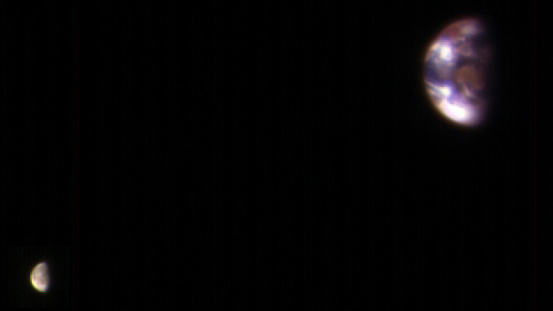 NASA releases rare photo of Earth & Moon, as seen from Mars (PHOTO)