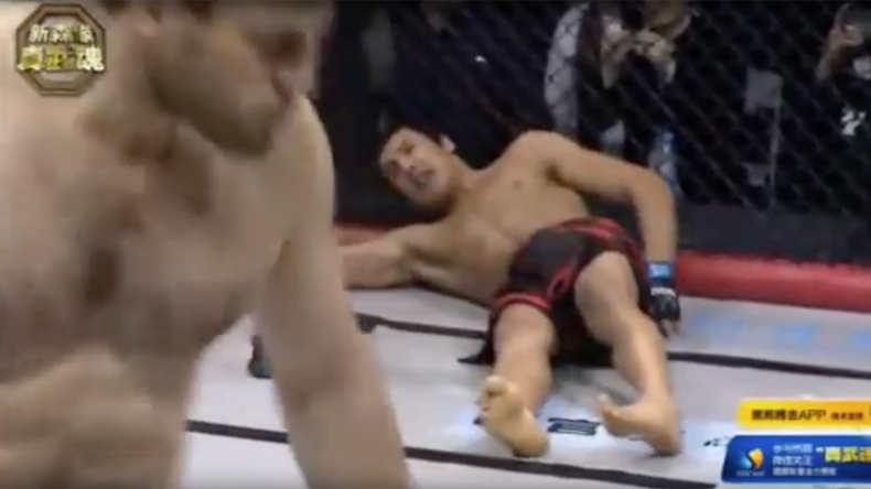 Protect yourself at all times? MMA fighter KO's opponent during glove touch at start of bout