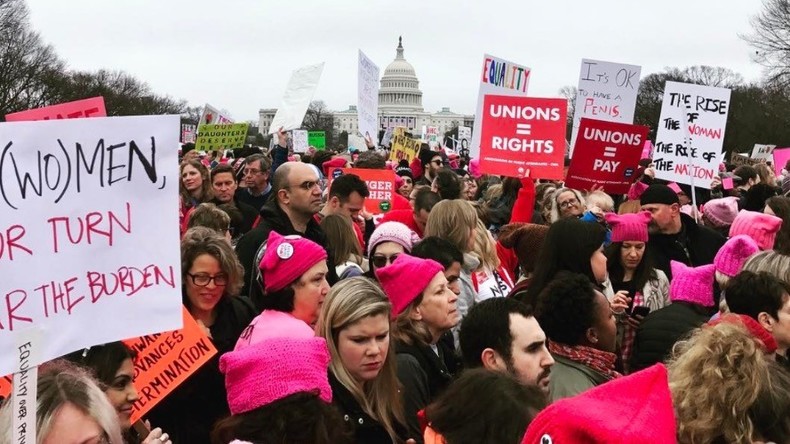 Pink 'pussy hat' march in Washington for women’s rights after Trump inauguration (PHOTOS)
