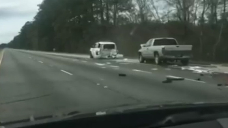 Impaired driver crashes truck into state trooper (VIDEO)