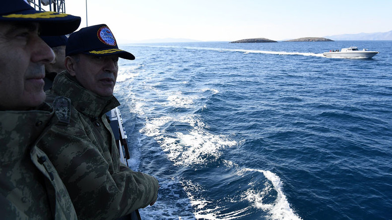 Turkish ship with top army brass causes standoff with Greek gunboats near disputed islets