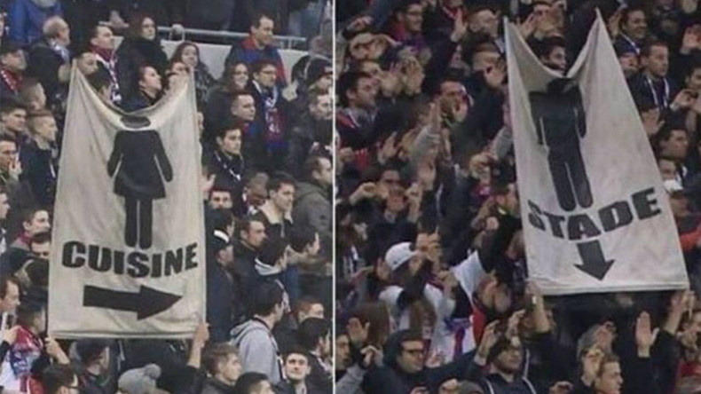 Lille responds to Lyon fan’s sexist football flag with free entry for women to next match