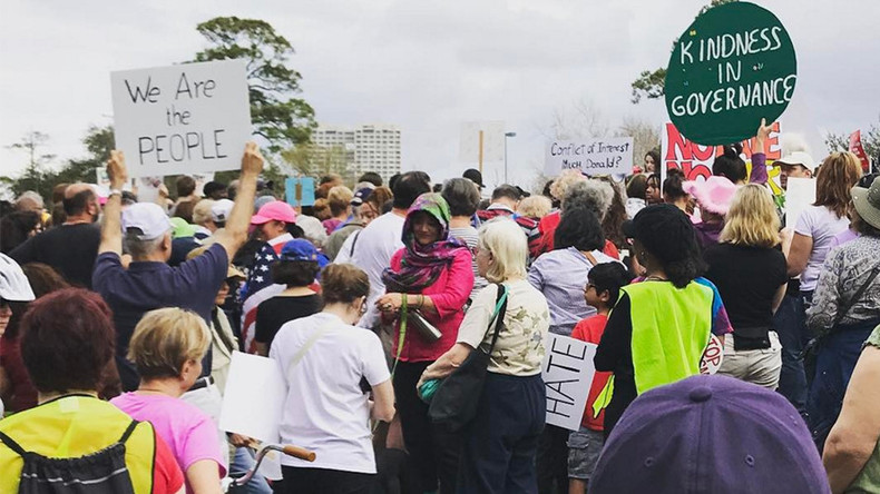 Anti-Trump Super Bowl march: BLM & ACLU among Houston protesters (VIDEOS, PHOTOS)