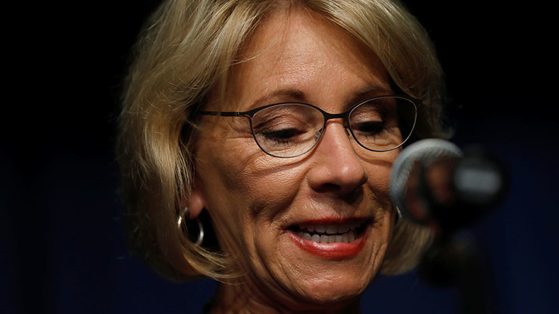 ‘Shame!’: Education Secretary DeVos blocked by protesters in first school visit