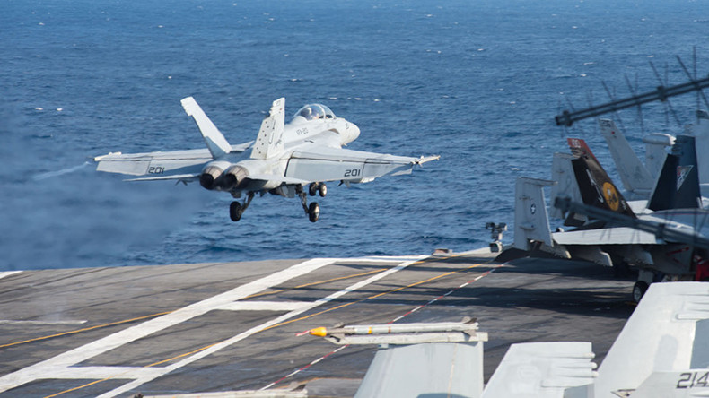 US carrier group conducts anti-ISIS strikes in Syria & Iraq from Mediterranean