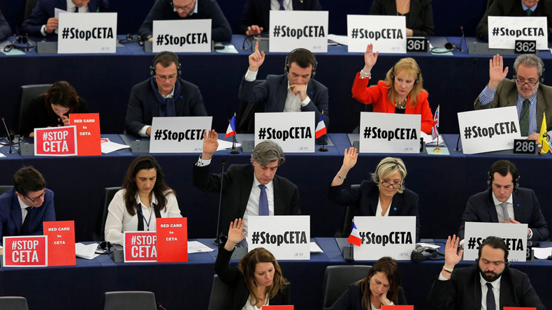 EU approves contentious free trade pact with Canada despite protests (VIDEO)