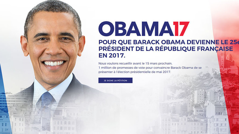 Yes we can? Petition launched for Obama 2017 French presidential campaign
