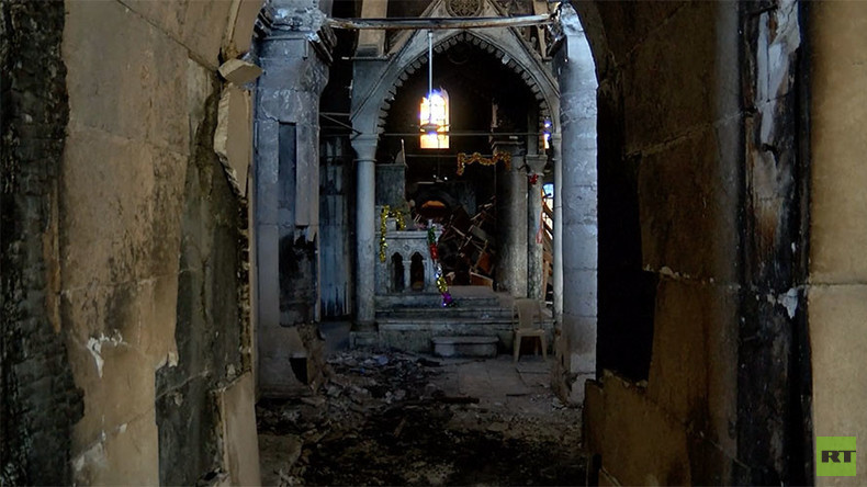 360° ghost town: Streets of Christian Iraqi town in ruins & empty (VIDEO)