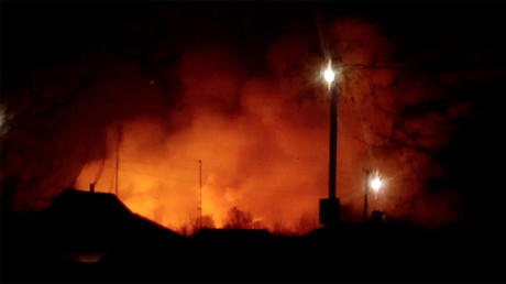 Large munitions depot up in flames in Ukraine, nearly 20,000 evacuated (VIDEO)
