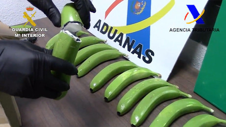 Banana bust: 17 kilos of cocaine found among fake fruit in Spain (VIDEO)