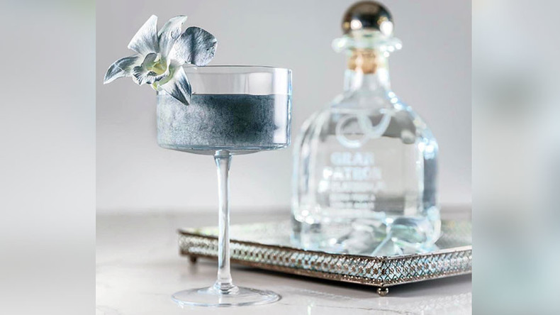 Shimmering liquid platinum margarita for $100 a glass