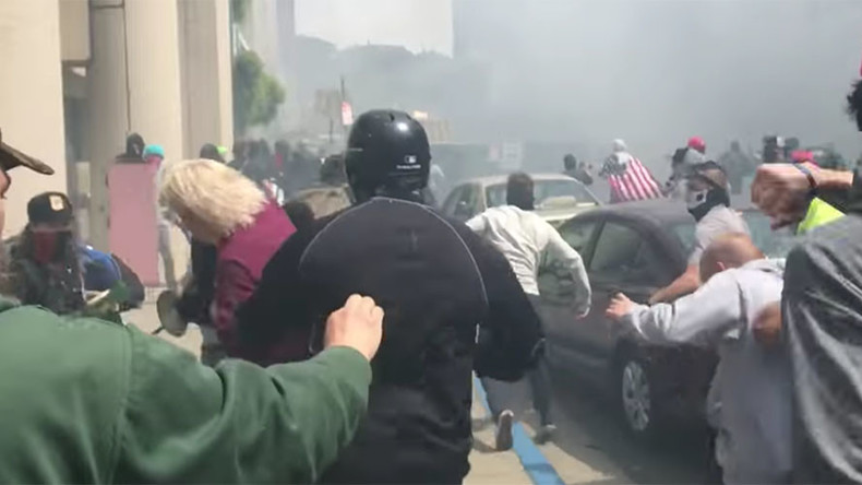Calls for White Supremacist’s arrest after sucker punching woman at ‘Battle of Berkeley’ (VIDEO)