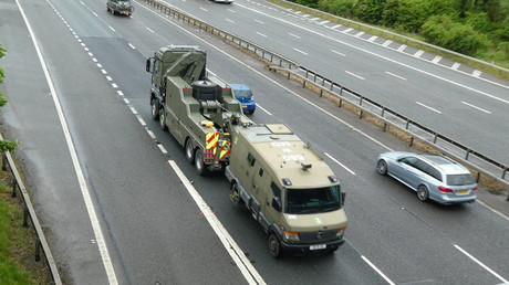 Convoy of nuclear warhead carriers 'breaks down' on public highway