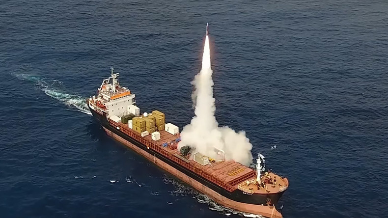 Long-range missile that can fit in shipping container test-fired at sea by Israeli contractor