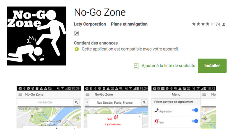 ‘No-Go Zone’ app allows Parisians to report & locate aggression, other crimes