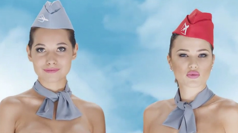 Naked flight attendants in Kazakh travel company ad stir online debate (VIDEOS)