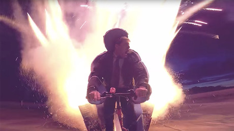 YouTube star returns with explosive 1,000-rocket bike challenge (VIDEO)