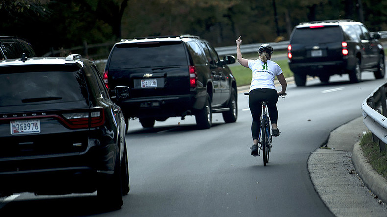 Woman fired for ‘obscene’ gesture aimed at Trump’s motorcade