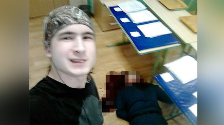 Moscow student posts selfie of himself standing over slain teacher's corpse