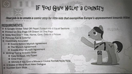 Hitler-themed pony in school assignment shocks parents in Illinois 