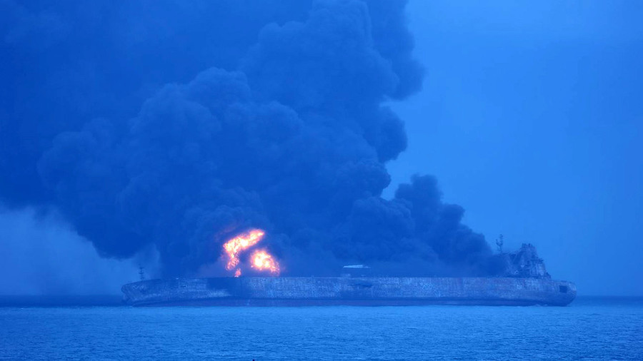 32 people missing after oil tanker & cargo ship collide off Chinese coast