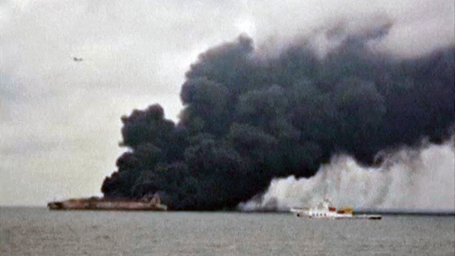 Body found on burning Iranian oil tanker off Chinese coast