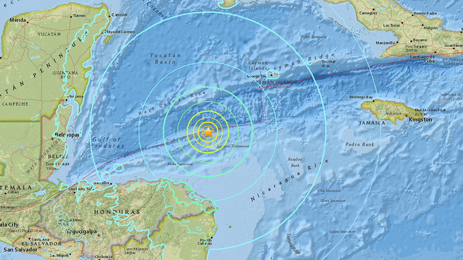7.6 quake triggers warning of 1m tsunami waves across the Caribbean