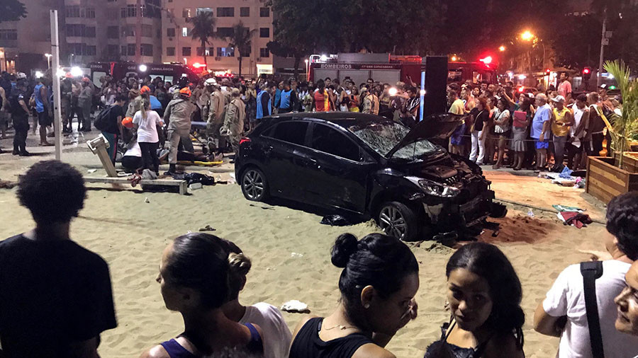 Car rams Rio beach crowd, killing 8-month-old girl & injuring 15 others