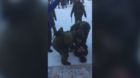 Video shows police arresting teen behind ax & arson havoc in Russian school