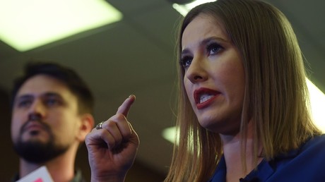  Russian presidential candidate Sobchak takes campaign to Washington DC