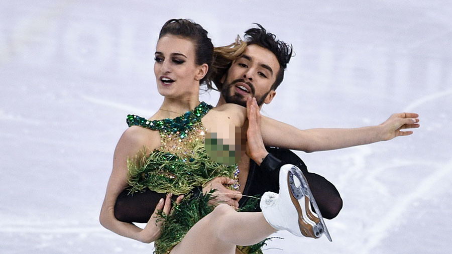 Olympic ice dancing medal contenders Gabriella Papadakis and Guillaume Cize...
