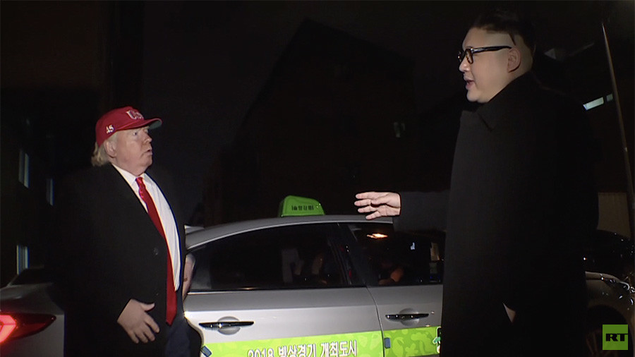 ‘I still have a bigger button’: Trump & Kim doppelgangers ‘negotiate’ in S. Korea (VIDEO)