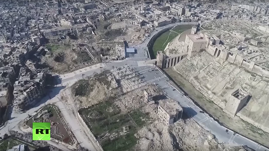 Task of rebuilding Syria laid bare in staggering Aleppo drone footage (VIDEO)