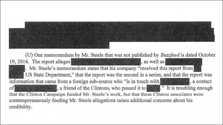 Steele wrote memo based on information fed through Clinton campaign — released documents
