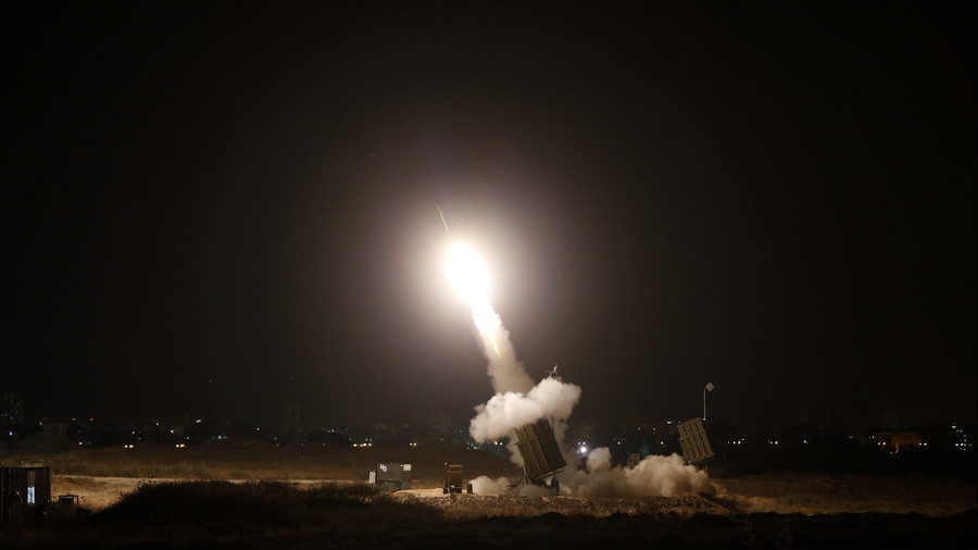 Israel fires volley of Iron Dome defensive missiles after false alarm over gunfire in Gaza (VIDEO)